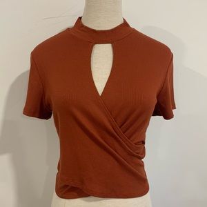Burnt orange crop top